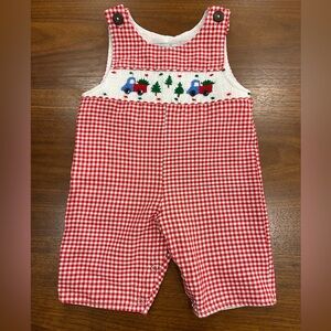 Charming Red Gingham boys jon jon